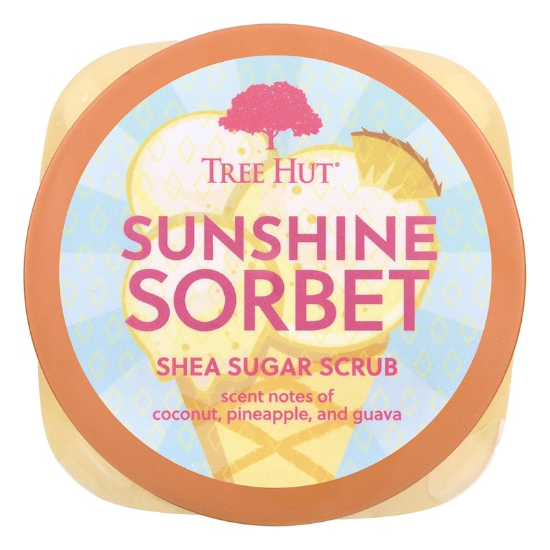 Treehut Sunshine Sorbet Shea Sugar Scrub, Exfoliating, Hydrating & Moisturizing Body Scrub with Shea Butter & Nourishing Essential Oils, Smooth & Soften Skin, 18 oz - Image 2